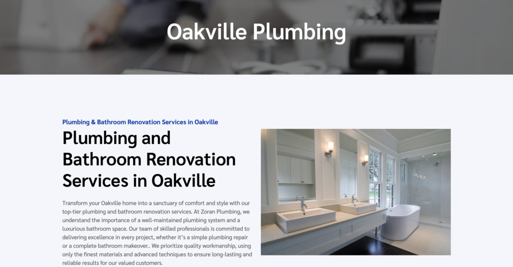 Oakville Plumbing and Bathroom Renovations