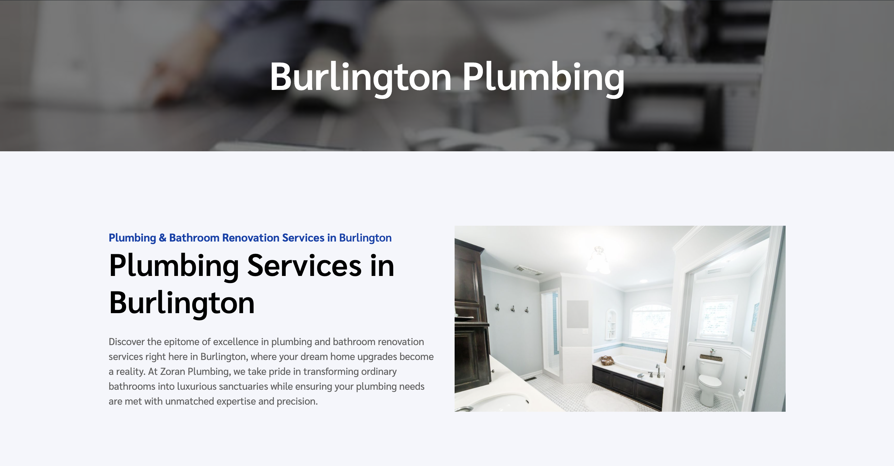 Bathroom renovations and plumbing in Burlington
