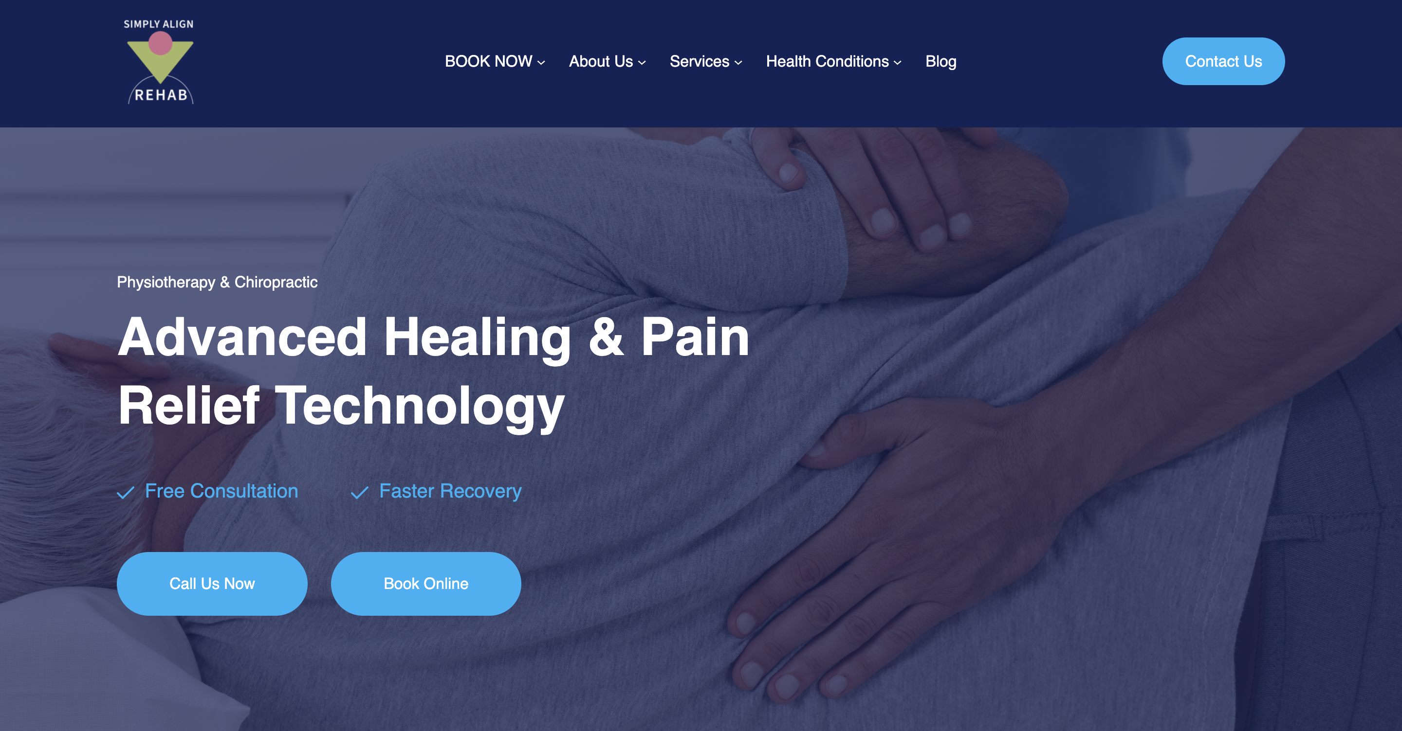 Simply Align Rehab Website Design