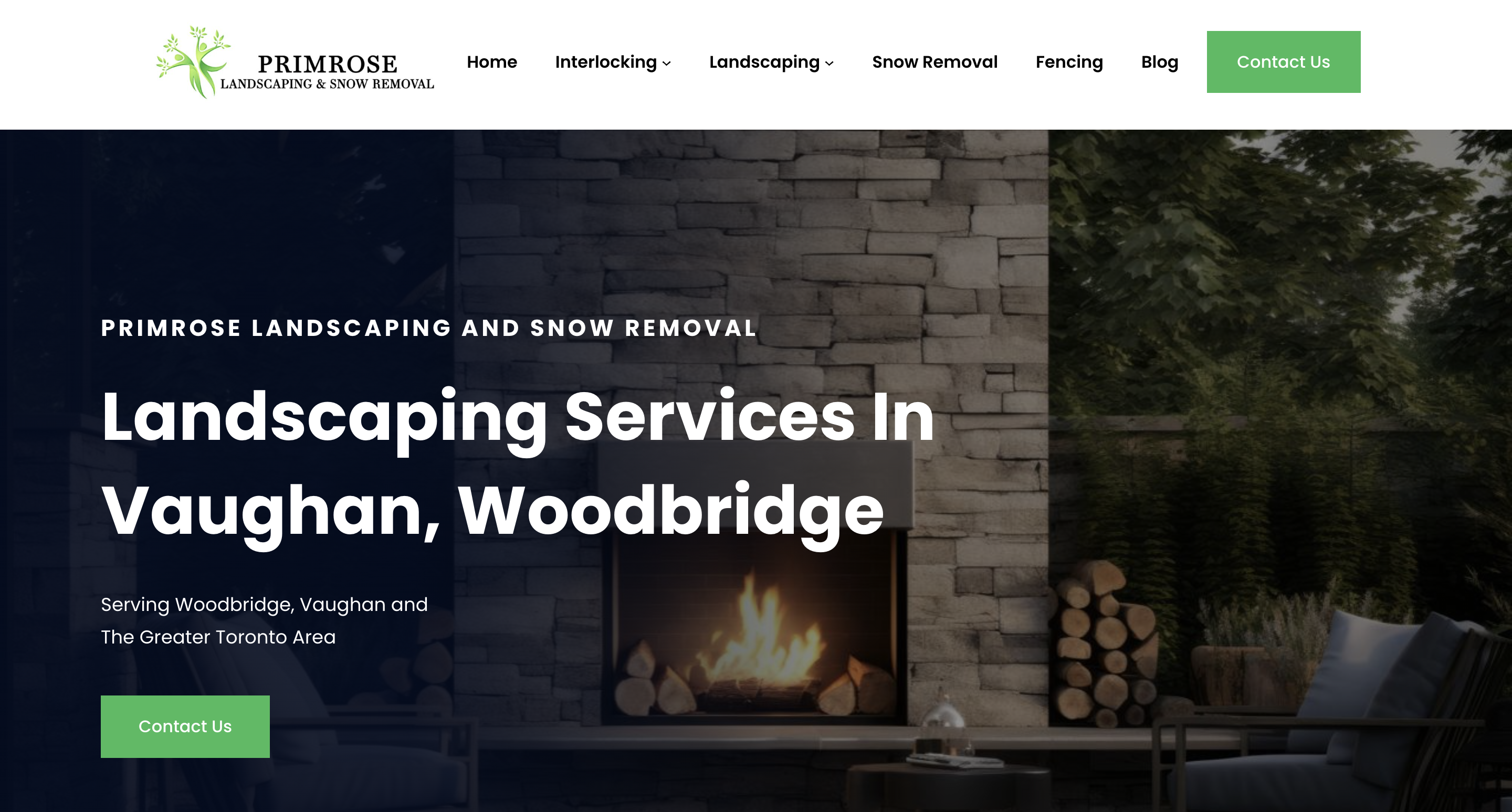Primrose Landscaping and Snow Removal website design
