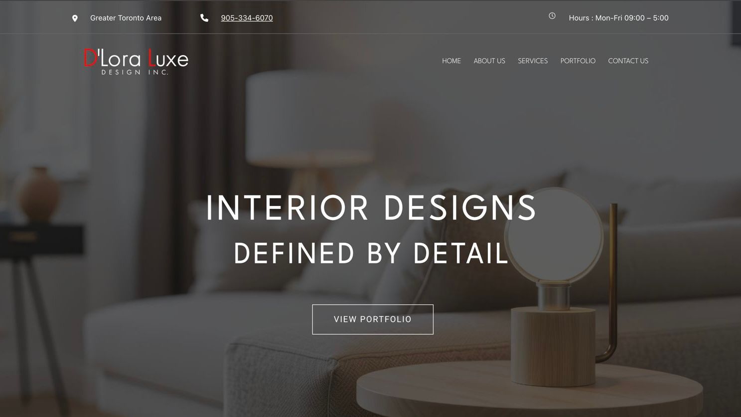 D'Lora Luxe Website Design