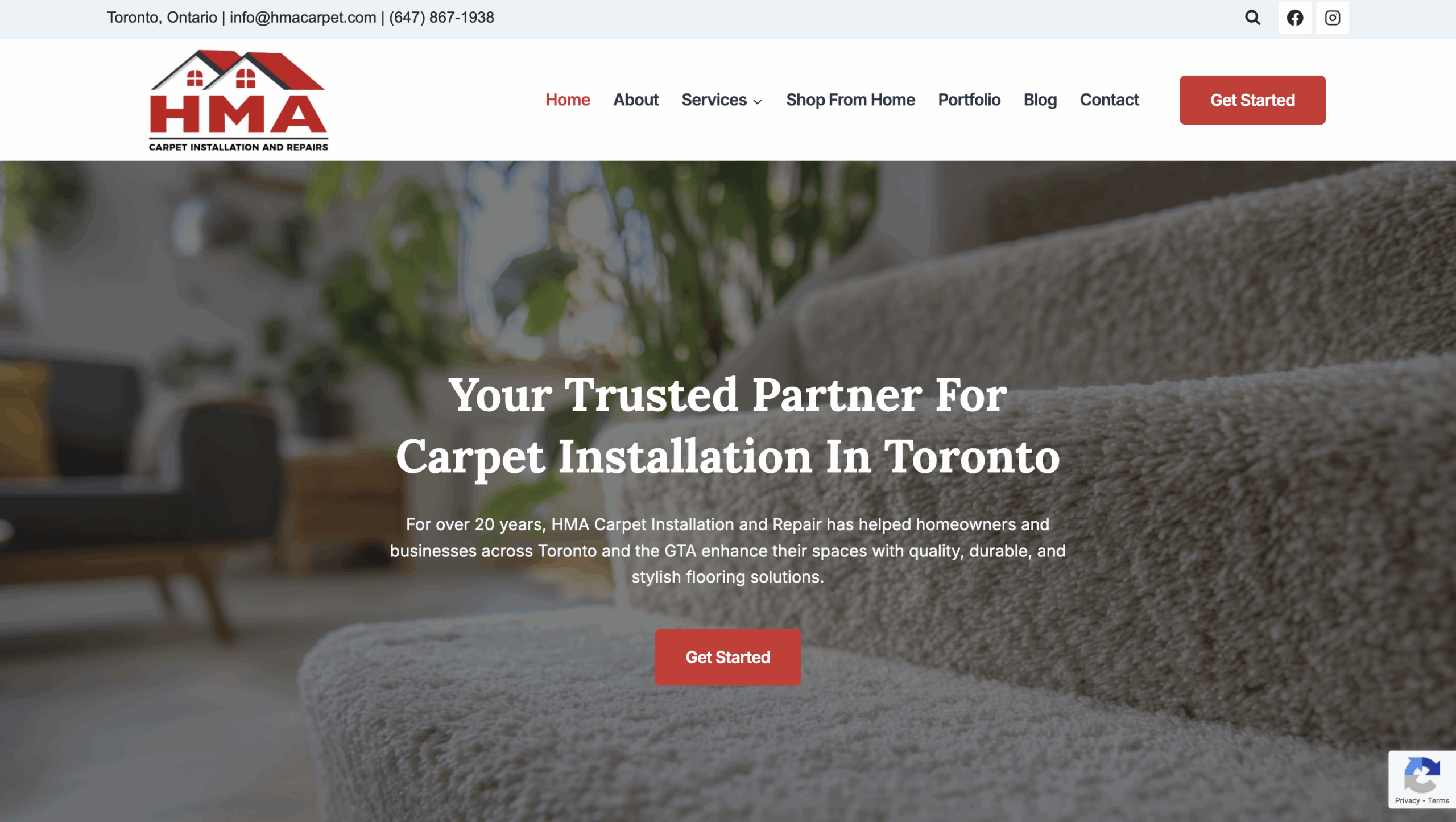 HMA Carpet Website Redesign