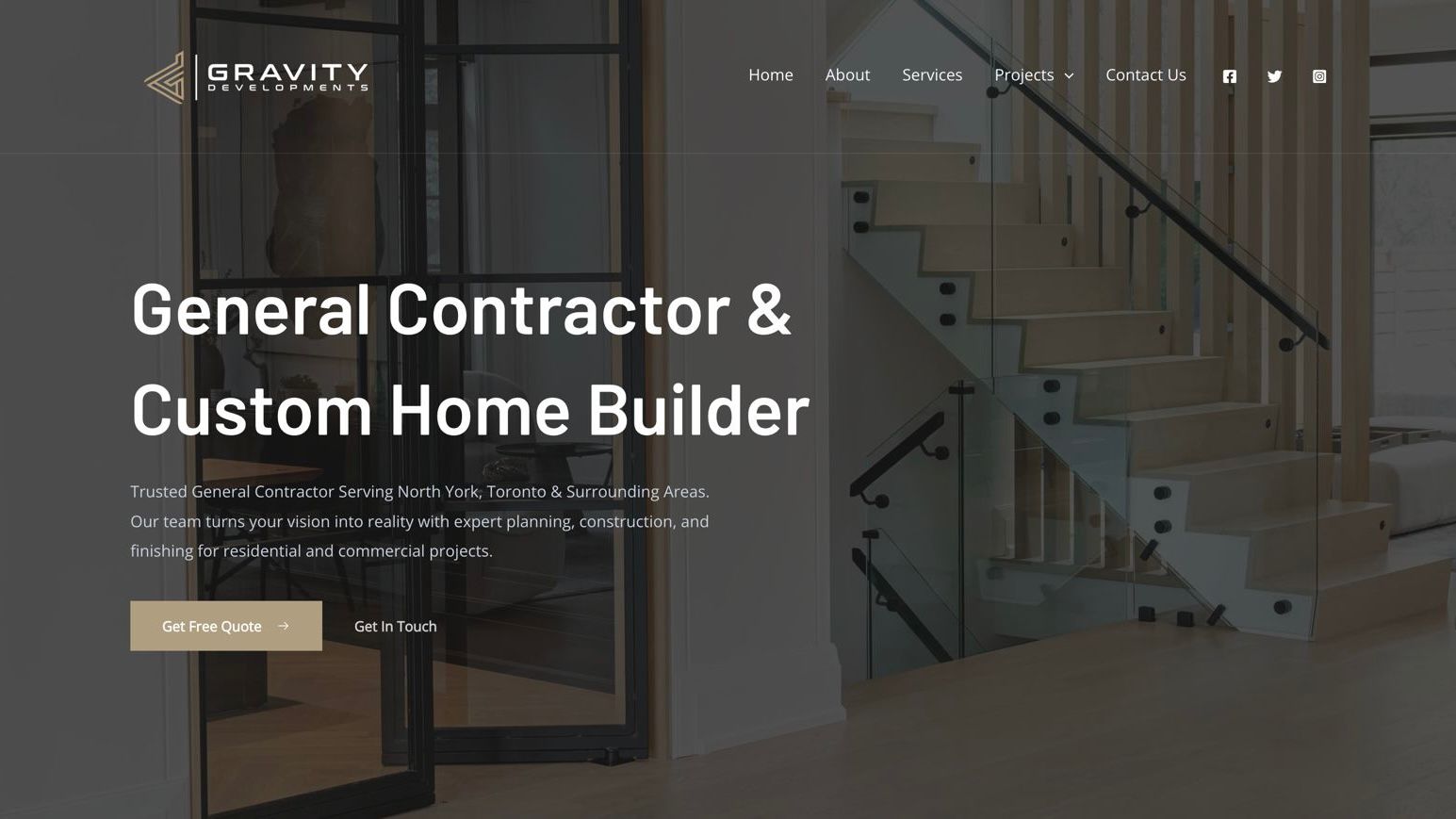 Gravity Developments Website Design Project
